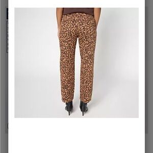 Rebecca Minkoff Brown Leopard Print Straight Leg Pants